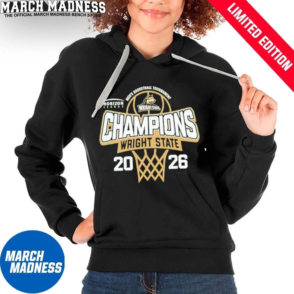 Official Wright State Raiders 2026 Horizon League Men’s Basketball Tournament Champions T-Shirt