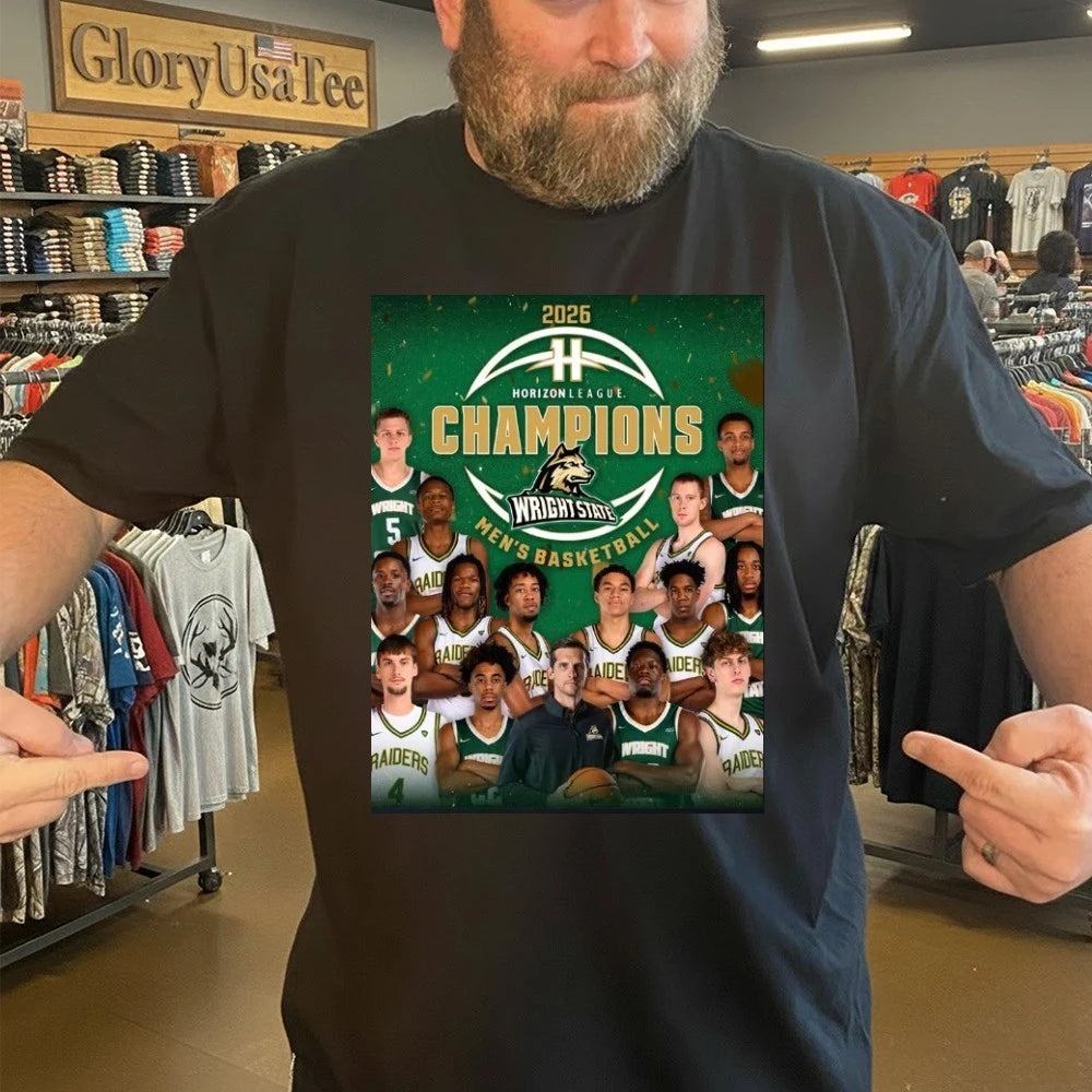 Official Wright State Raiders Men’s Basketball 2026 Horizon League Champions Shirt