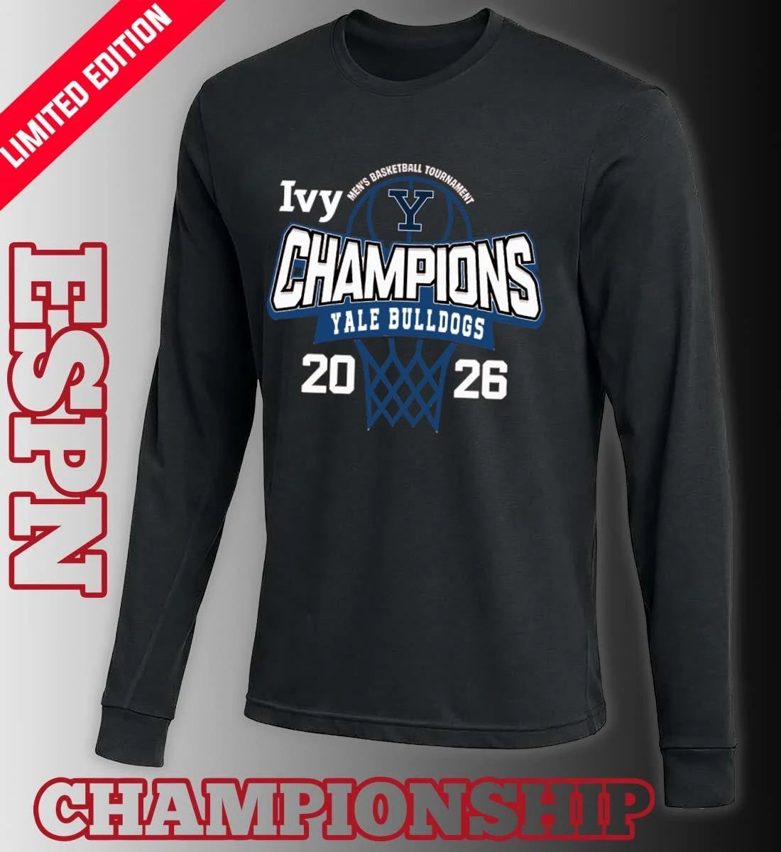 Official Yale Bulldogs 2026 Ivy League Men’s Basketball Tournament Champions Shirt