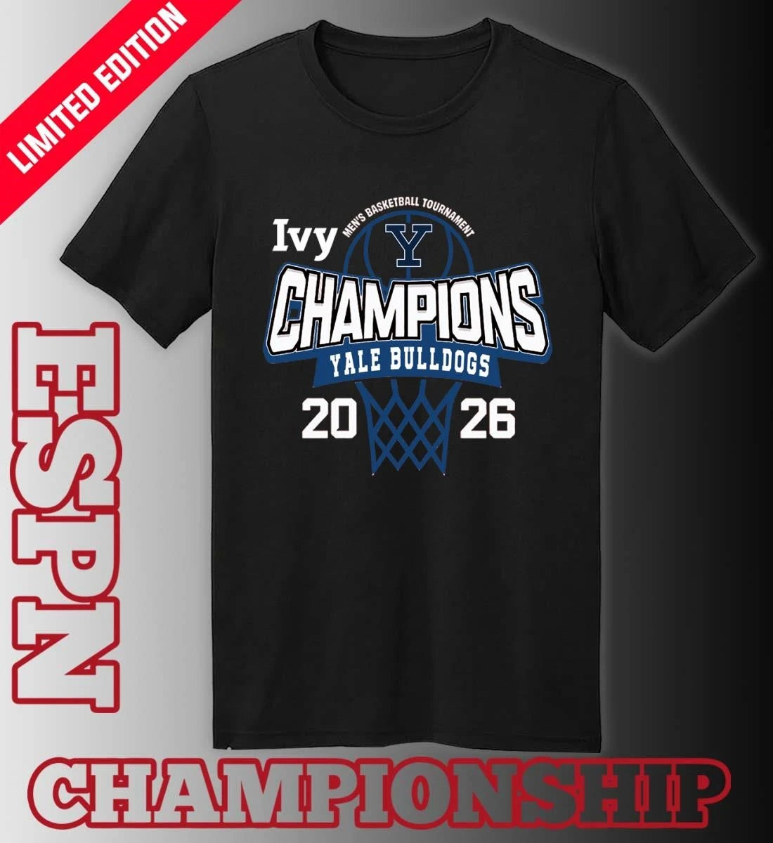 Official Yale Bulldogs 2026 Ivy League Men’s Basketball Tournament Champions Shirt