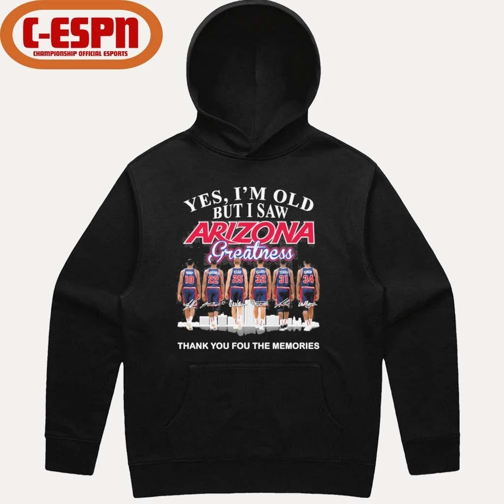 Official Yes, I’m Old But I Saw Arizona Wildcats Basketball Greatness Shirt