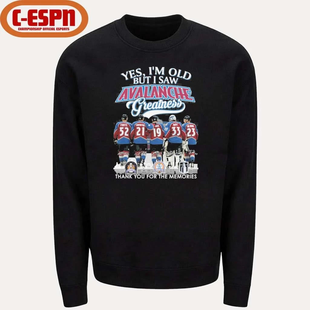 Official Yes, I’m Old But I Saw Colorado Avalanche Hockey Greatness Shirt