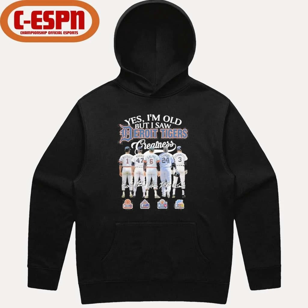 Official Yes, I’m Old But I Saw Detroit Tigers Legends Greatness T-Shirt