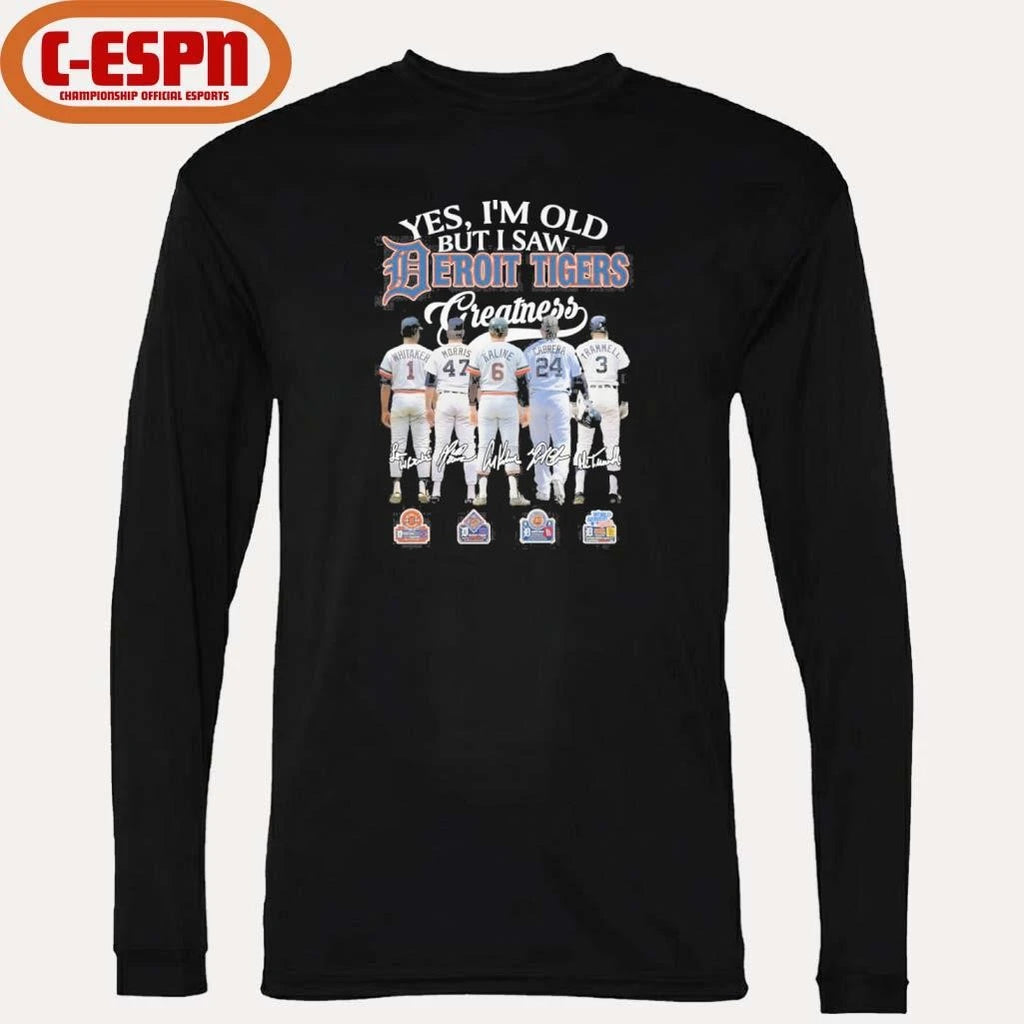 Official Yes, I’m Old But I Saw Detroit Tigers Legends Greatness T-Shirt