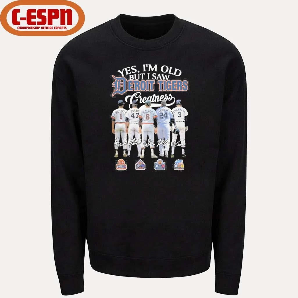 Official Yes, I’m Old But I Saw Detroit Tigers Legends Greatness T-Shirt