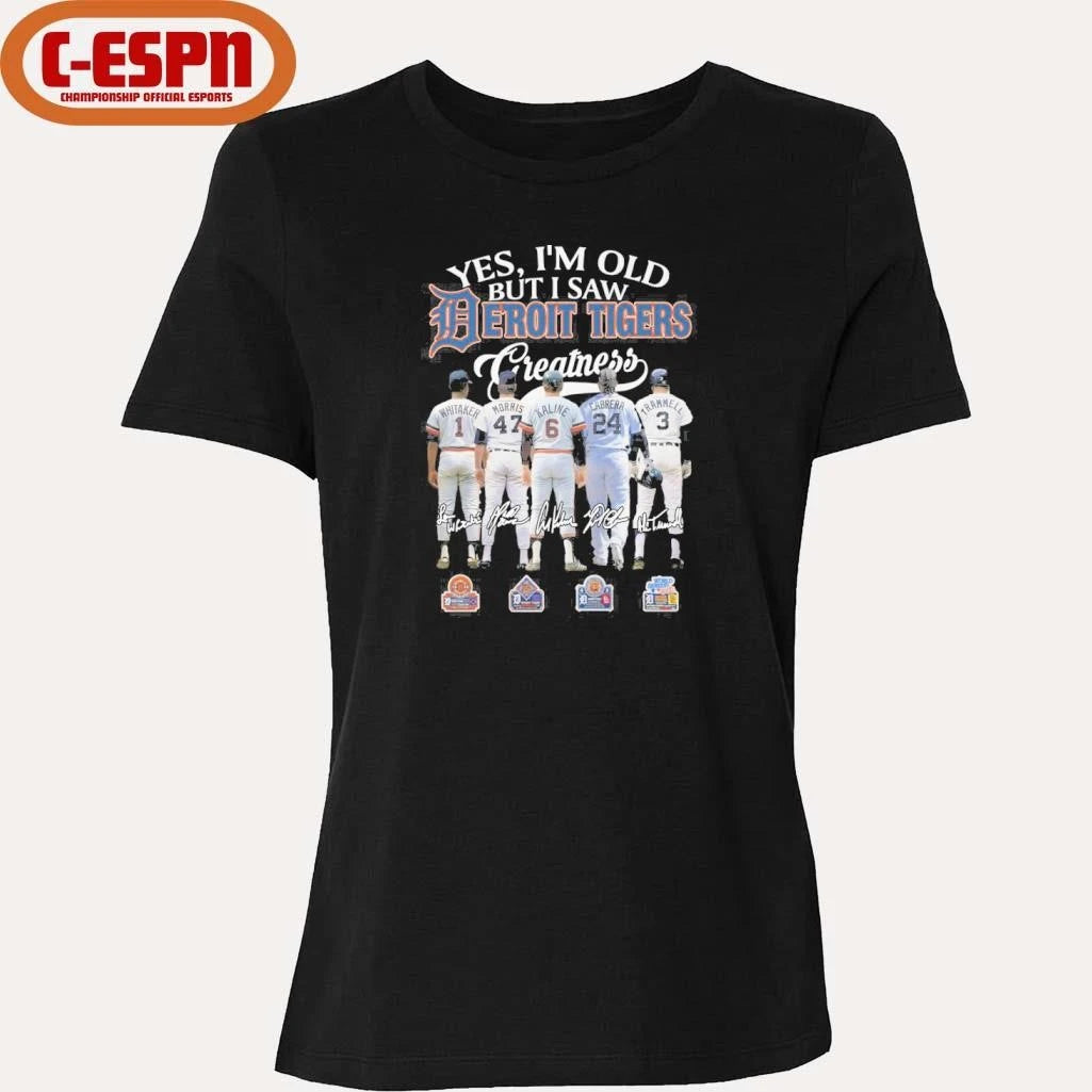 Official Yes, I’m Old But I Saw Detroit Tigers Legends Greatness T-Shirt