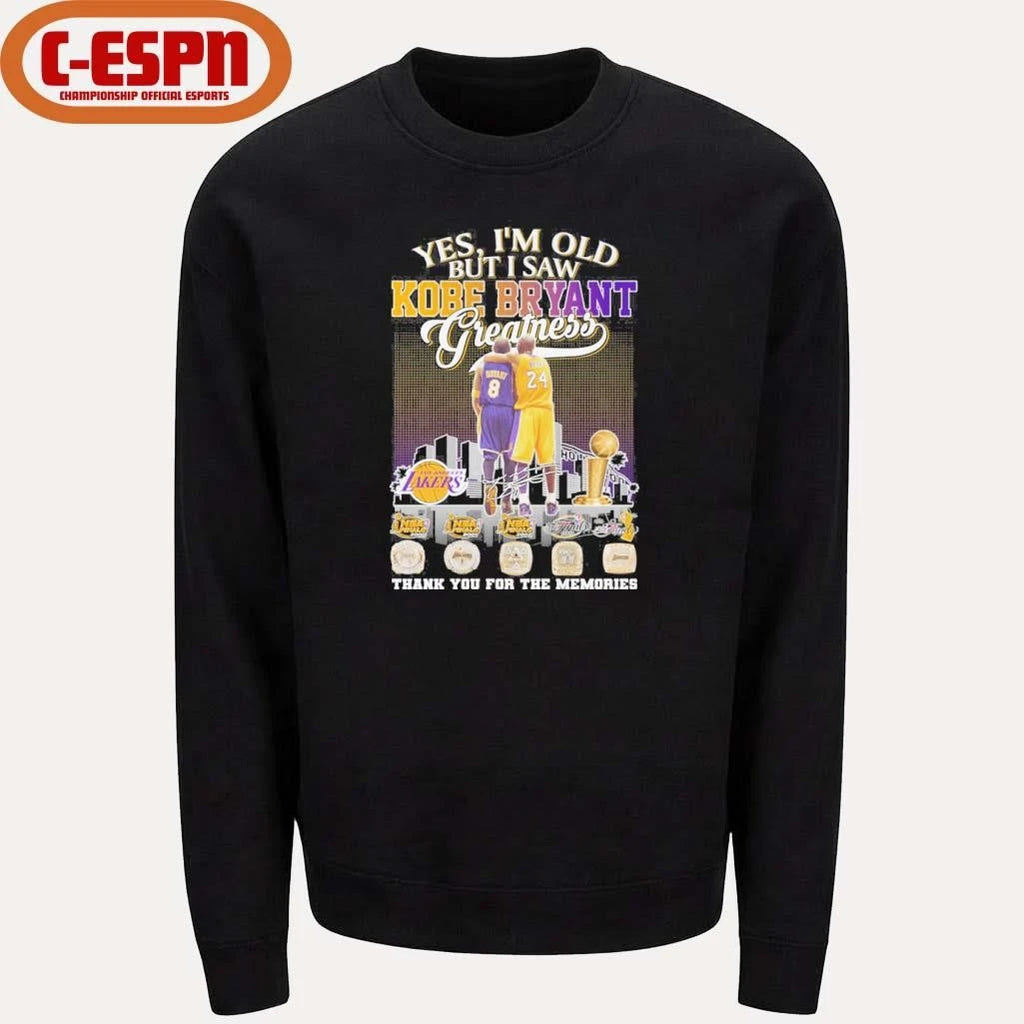 Official Yes, I’m Old But I Saw Kobe Bryant 8 24 Greatness Legend Shirt