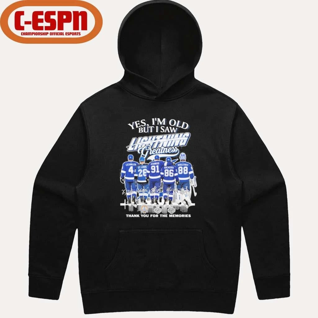 Official Yes, I’m Old But I Saw Tampa Bay Lightning Legends Greatness T-Shirt