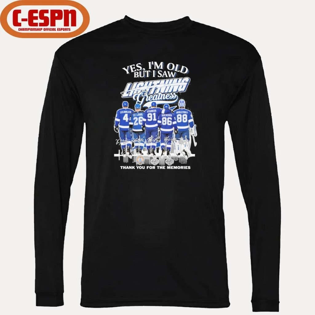 Official Yes, I’m Old But I Saw Tampa Bay Lightning Legends Greatness T-Shirt