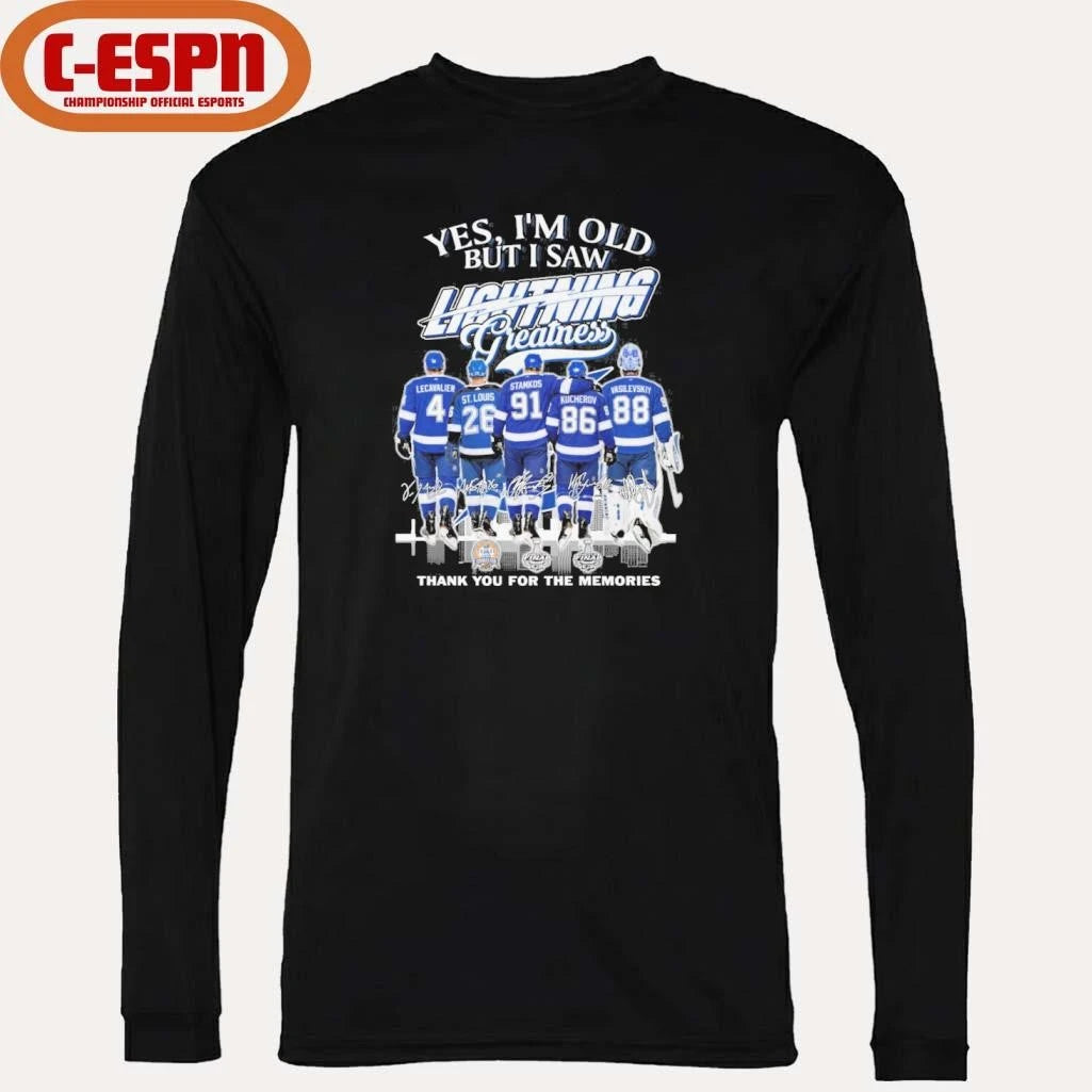 Official Yes, I’m Old But I Saw Tampa Bay Lightning Legends Greatness T-Shirt