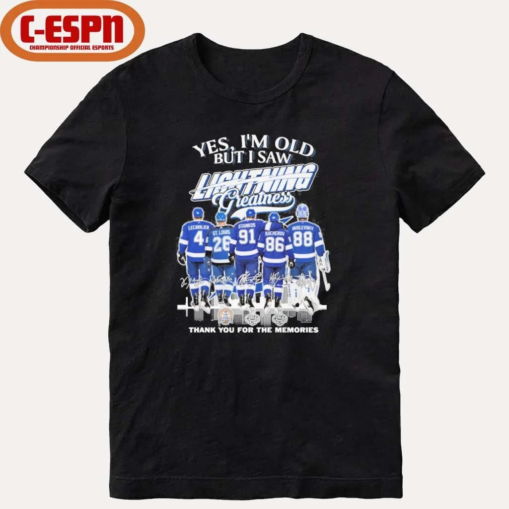 Official Yes, I’m Old But I Saw Tampa Bay Lightning Legends Greatness T-Shirt