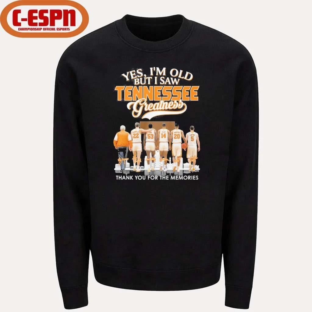 Official Yes, I’m Old But I Saw Tennessee Volunteers Basketball Greatness Shirt