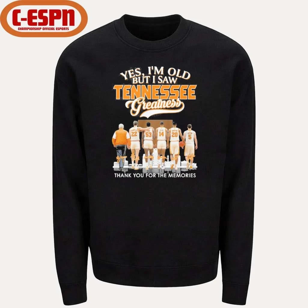 Official Yes, I’m Old But I Saw Tennessee Volunteers Basketball Greatness Shirt