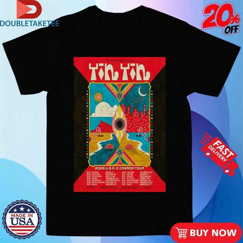 Official Yin Yin 2025 USA And Canada Tour Dates T-shirts