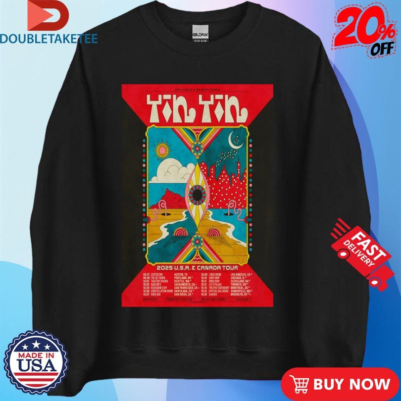 Official Yin Yin 2025 USA And Canada Tour Dates T-shirts