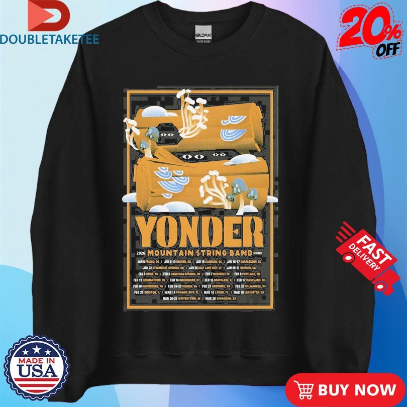 Official Yonder Mountain String Band 2026 Winter Tour Shirts