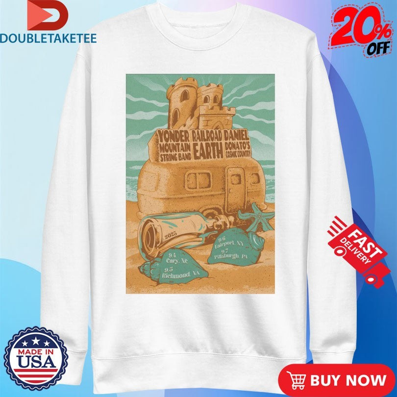 Official Yonder Mountain String Band, Daniel Donato, Railroad Earth Tour 2025 Shirts