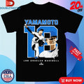 Official Yoshinobu Yamamoto #18 Caricature Los Angeles Dodgers Signature Shirts