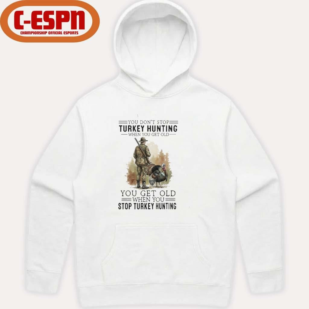 Official You Don’t Stop Playing Banjo When You Get Old You Get Old When You Stop Turkey Hunting Shirt