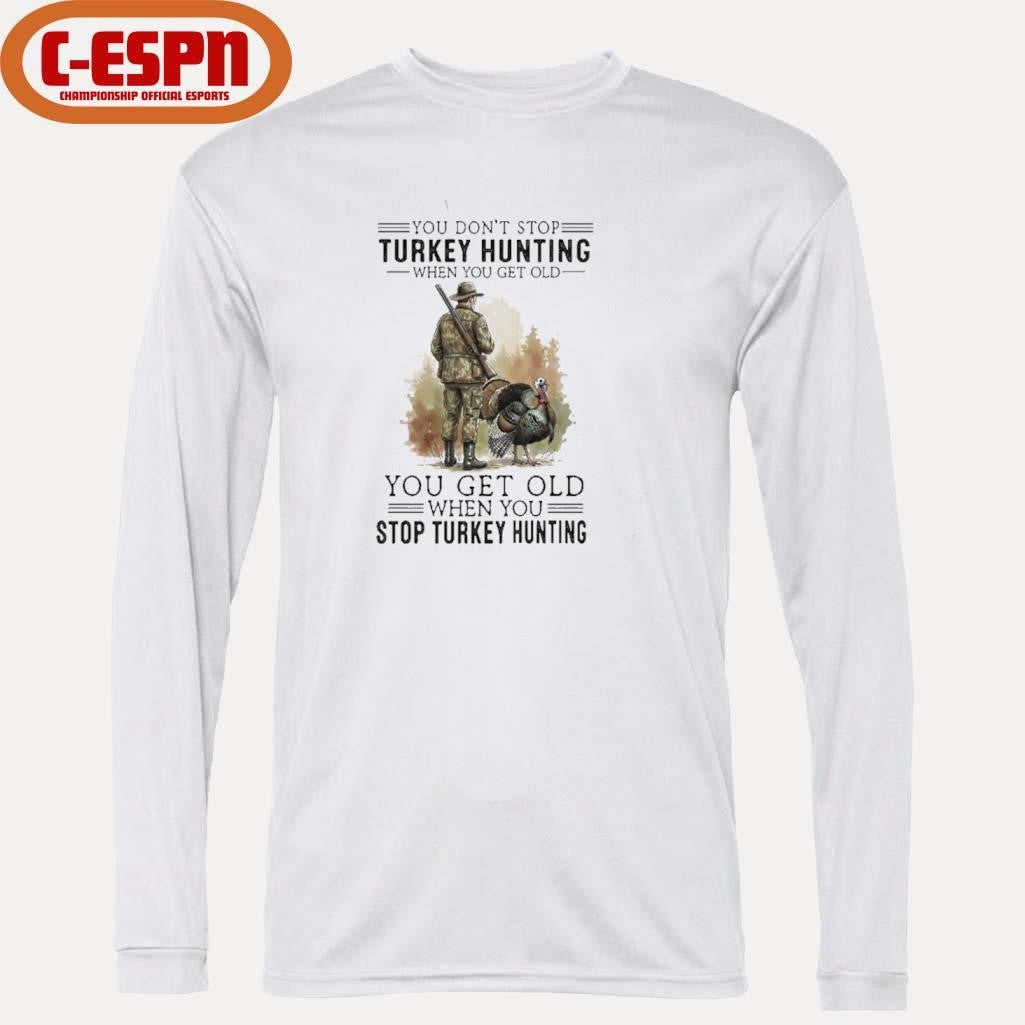 Official You Don’t Stop Playing Banjo When You Get Old You Get Old When You Stop Turkey Hunting Shirt