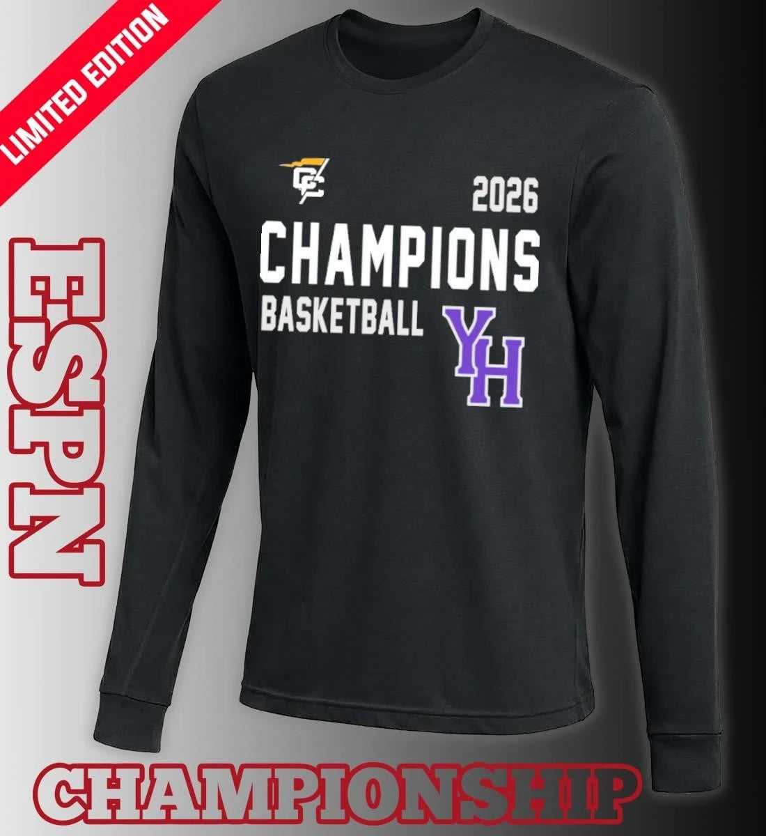 Official Young Harris Men’s Basketball CC Champions T- Shirt