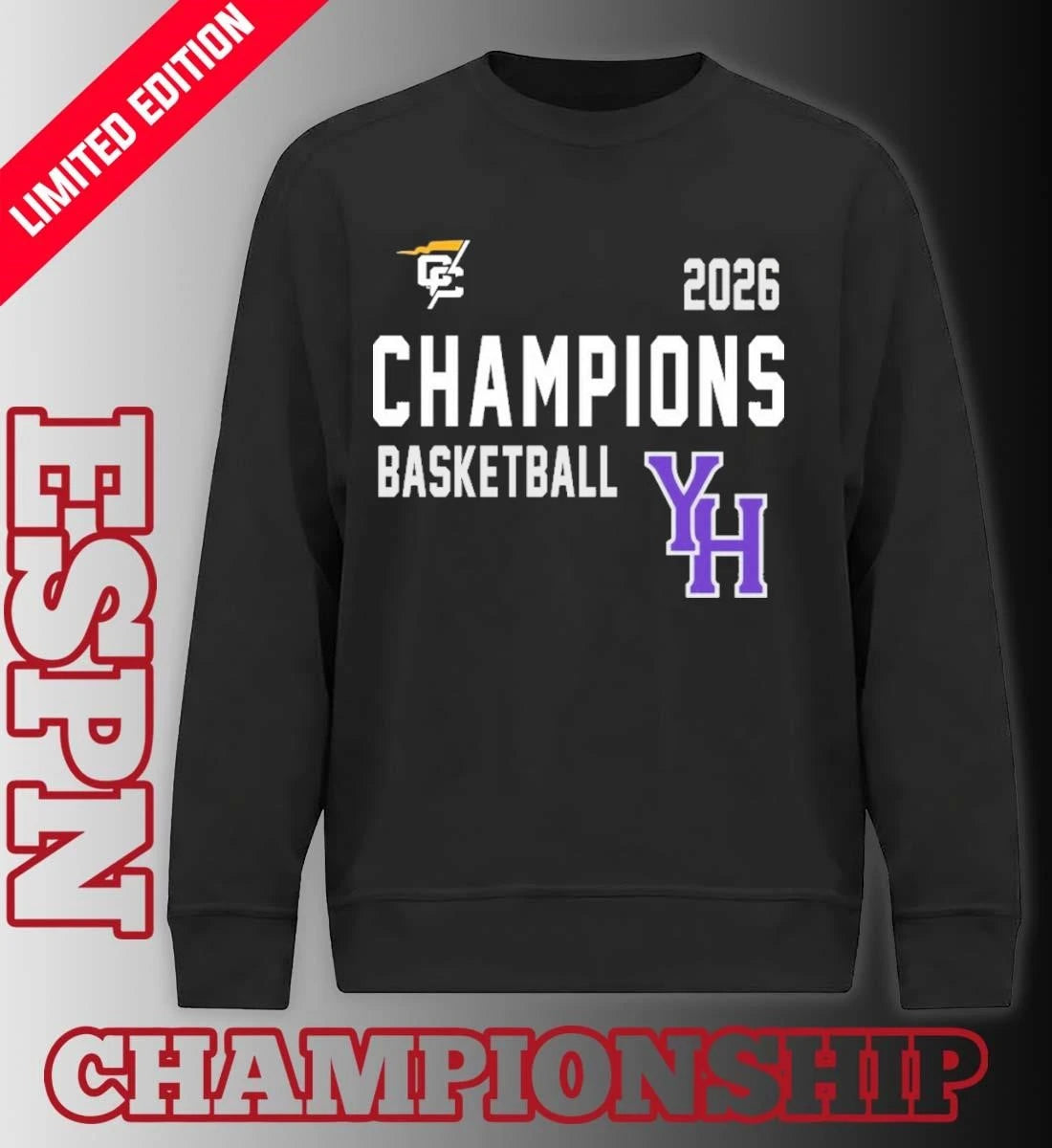 Official Young Harris Men’s Basketball CC Champions T- Shirt