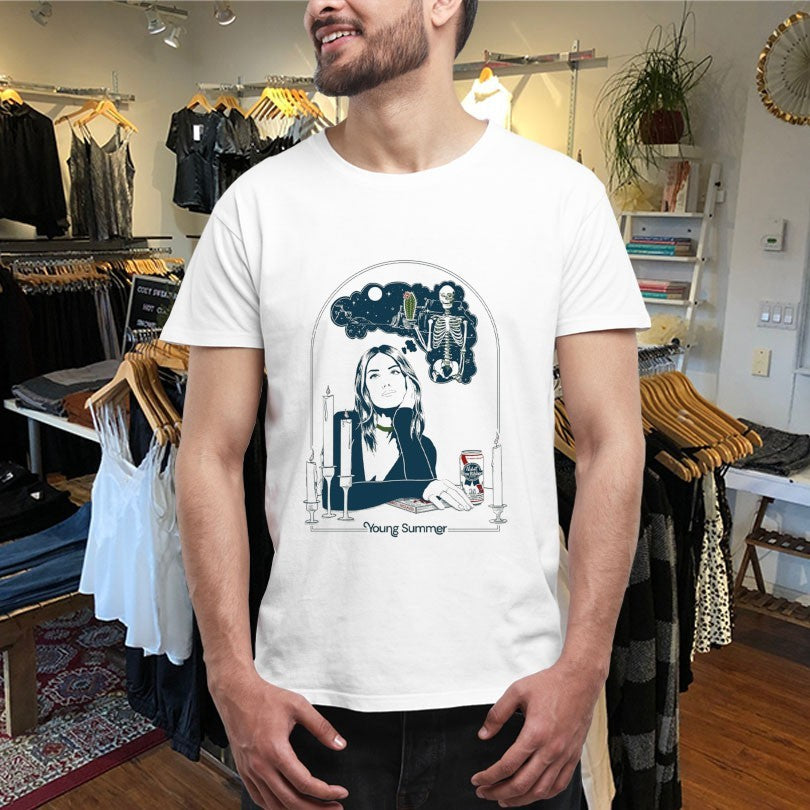 Official Young Summer X Pabst Blue Ribbon Skeleton Shirts