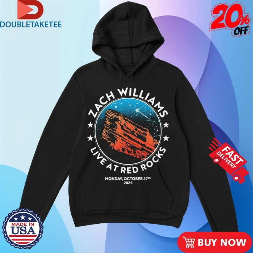 Official Zach Williams Red Rocks Amphitheatre Oct 27 2025 Shirts