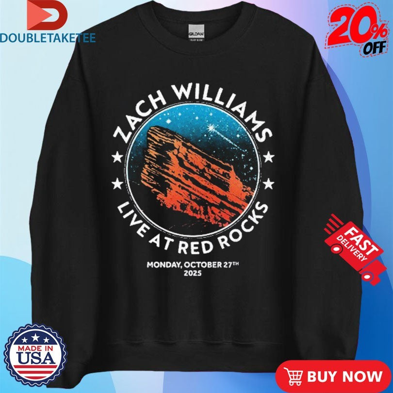 Official Zach Williams Red Rocks Amphitheatre Oct 27 2025 Shirts