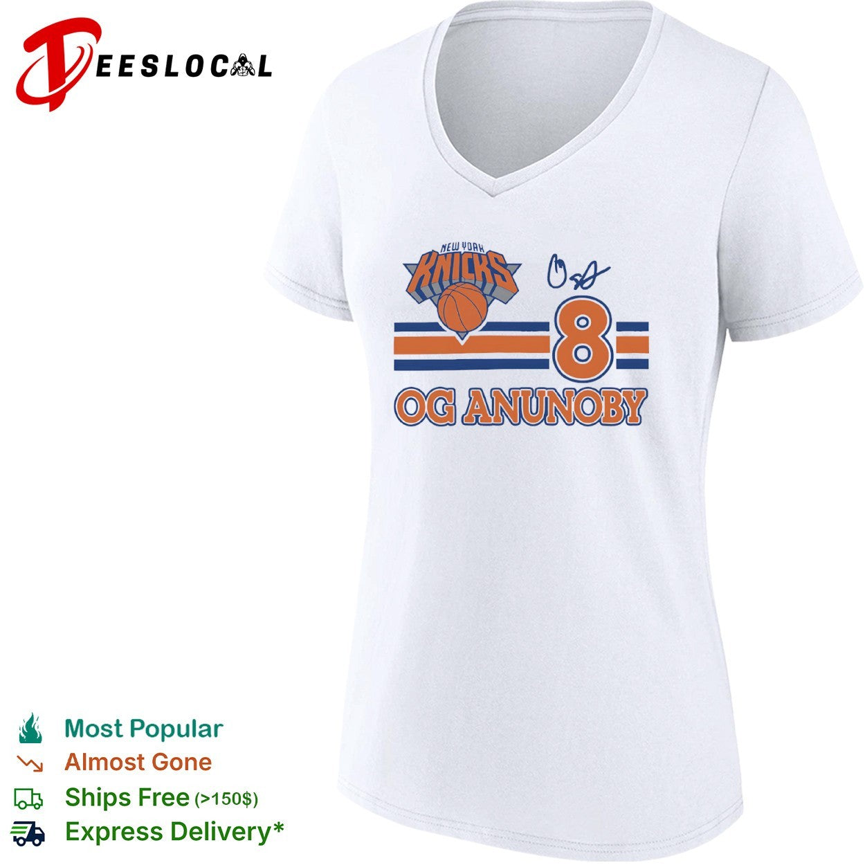 Og Anunoby New York Knicks 8 signature logo Shirt