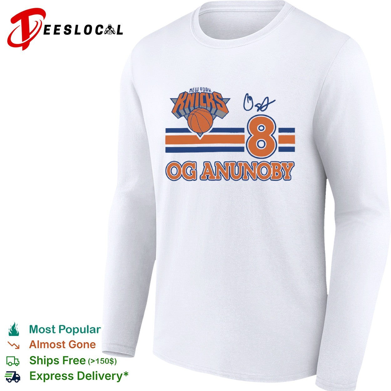 Og Anunoby New York Knicks 8 signature logo Shirt