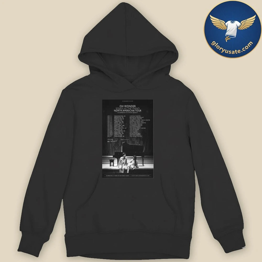 Oh Wonder Songs At The Piano North America Tour 2026 Poster Shirt