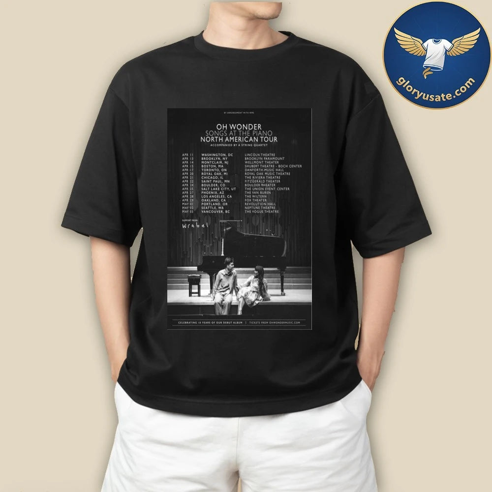 Oh Wonder Songs At The Piano North America Tour 2026 Poster Shirt