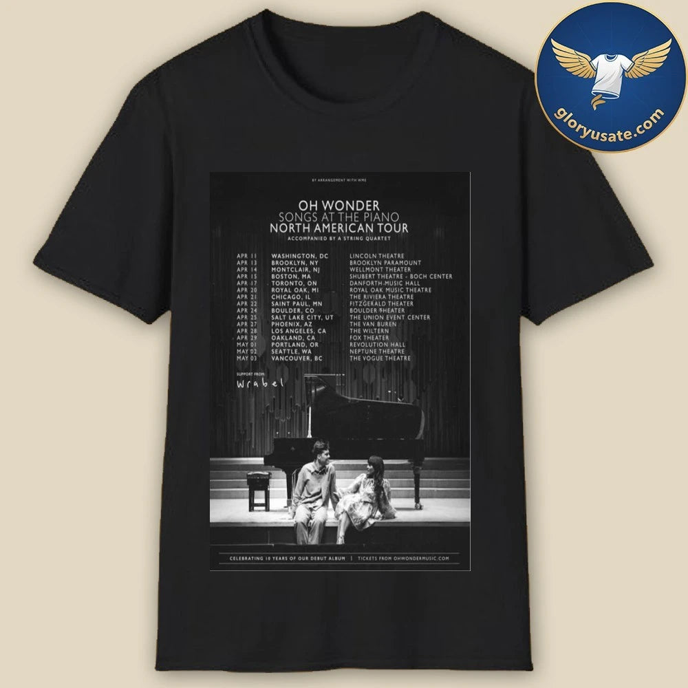 Oh Wonder Songs At The Piano North America Tour 2026 Poster Shirt