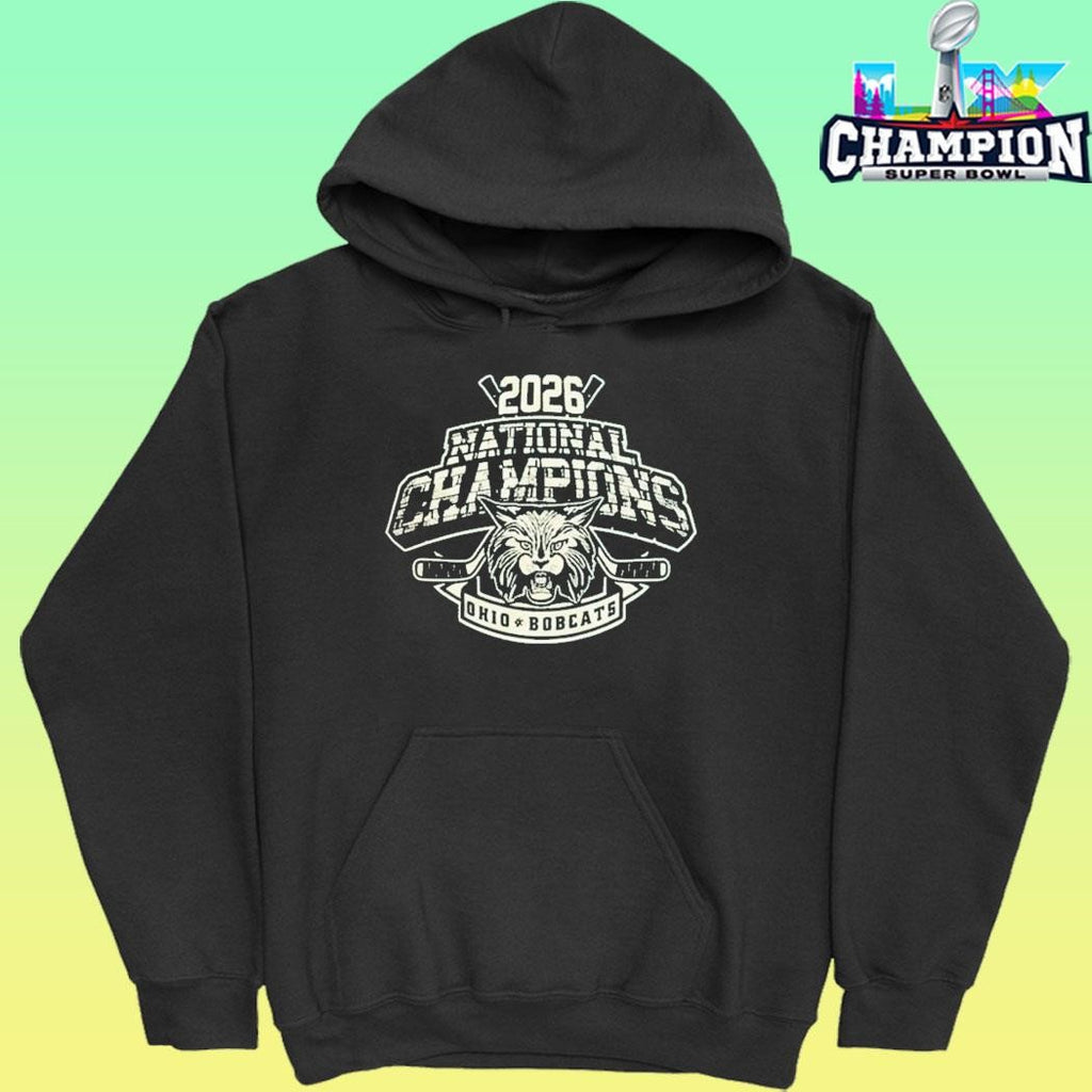 Ohio Bobcat Hockey 2026 National Champions Acha Mens Division One Shirt