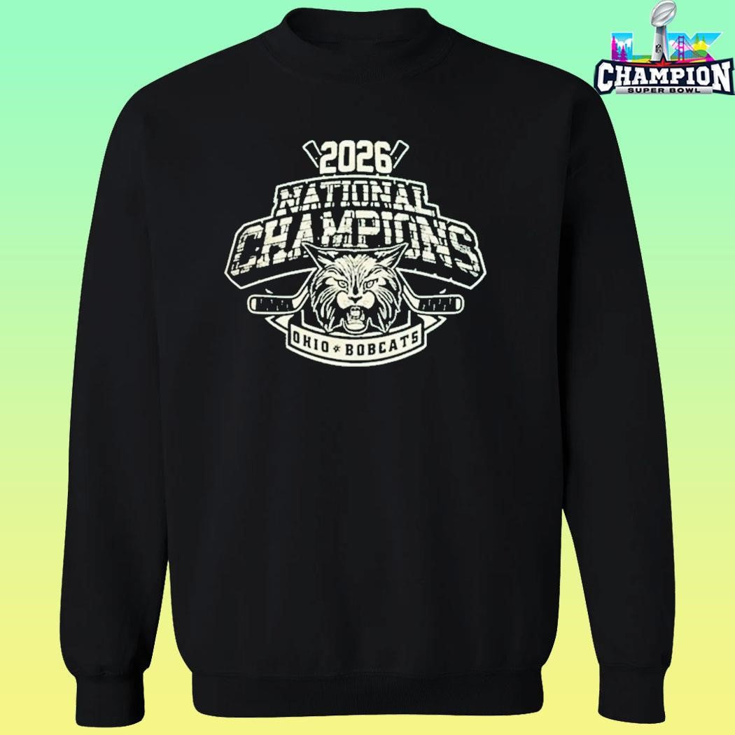 Ohio Bobcat Hockey 2026 National Champions Acha Mens Division One Shirt