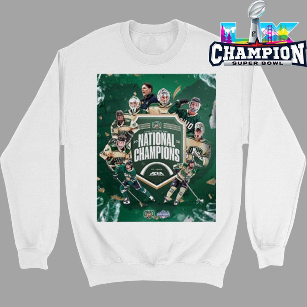 Ohio Bobcat Hockey Acha Men’s Division 1 National Champions Shirt