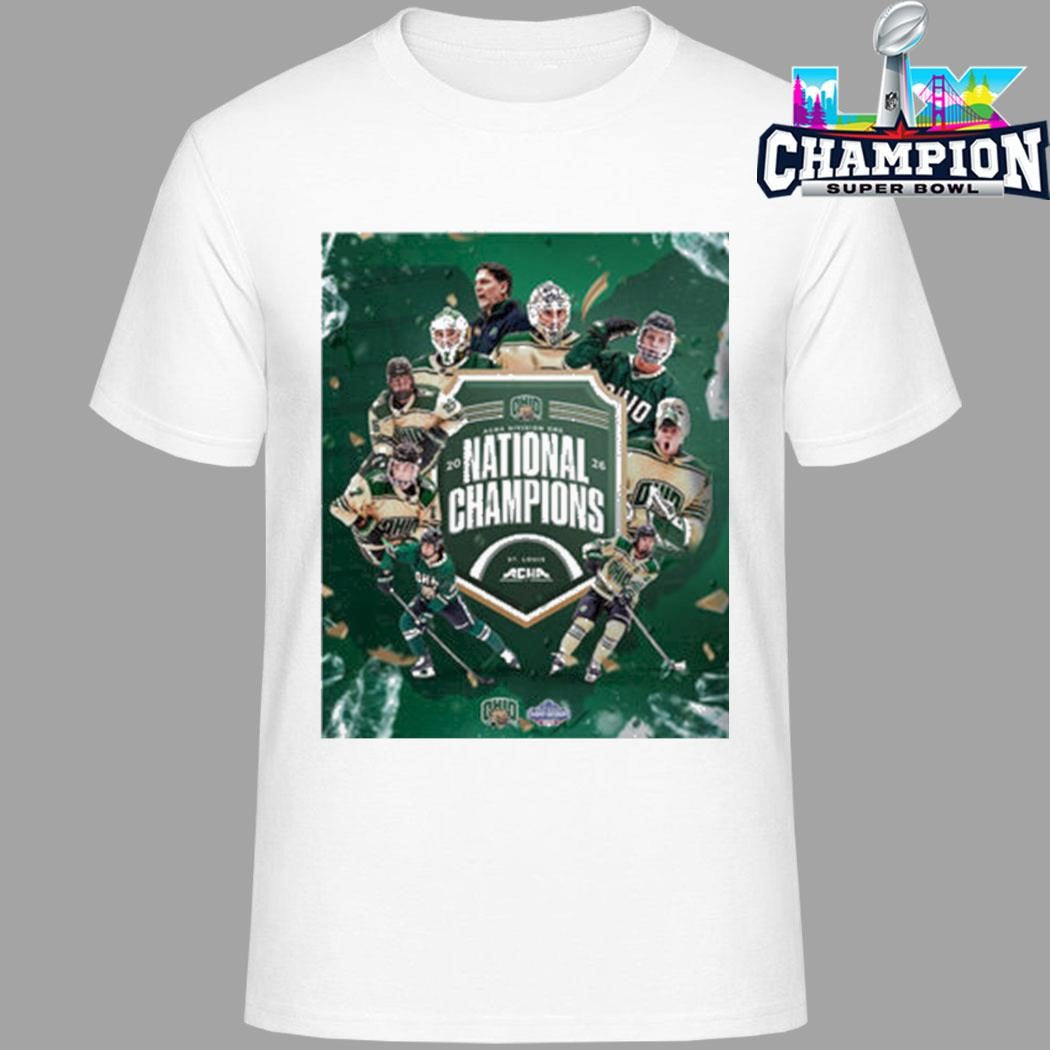 Ohio Bobcat Hockey Acha Men’s Division 1 National Champions Shirt
