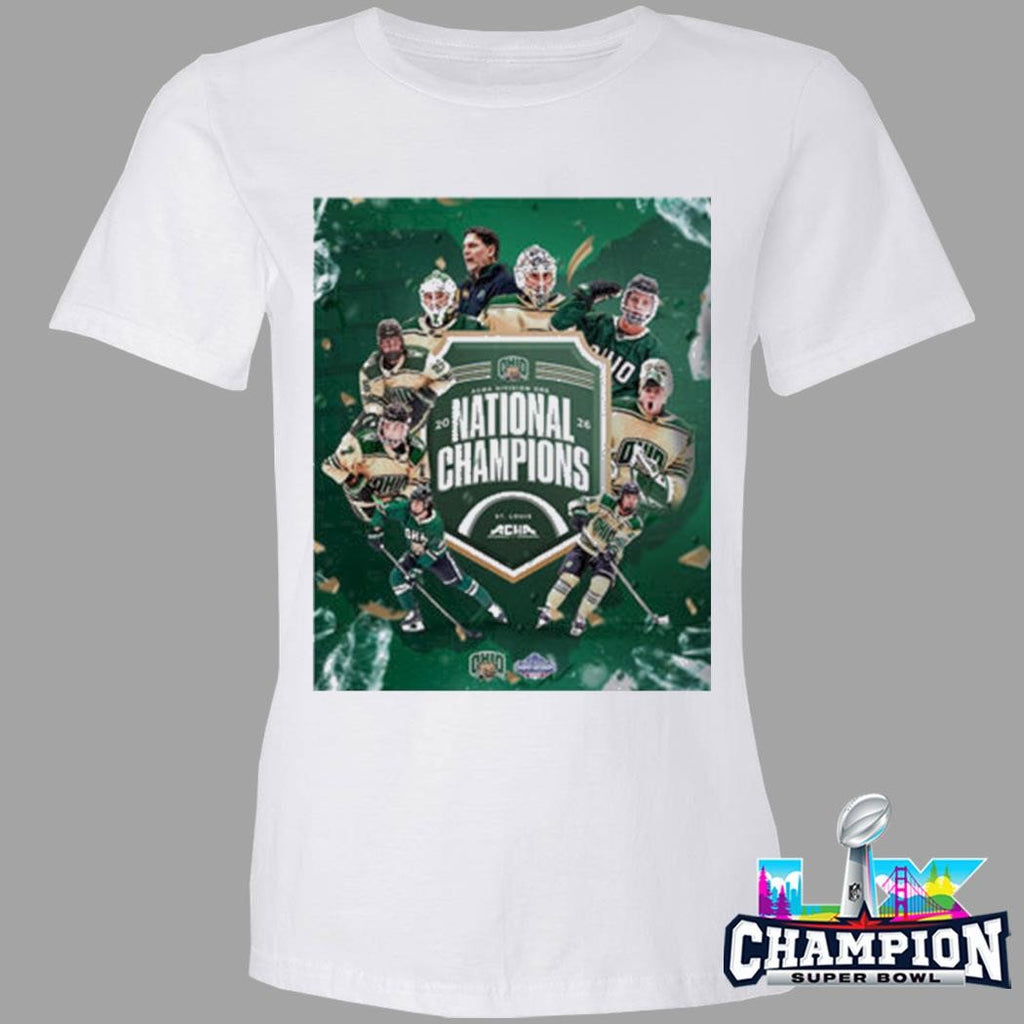 Ohio Bobcat Hockey Acha Men’s Division 1 National Champions Shirt