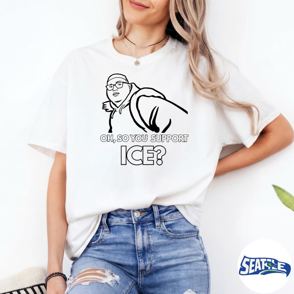 Okay Oh So YOu Support ICE – Illinois Punching Nazis Kid – Best Funny 2026 shirt