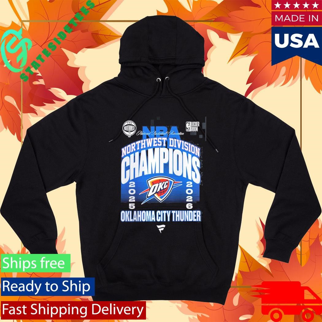 Oklahoma City Thunder 2026 NBA Northwest Division Champions Locker Room T-Shirt