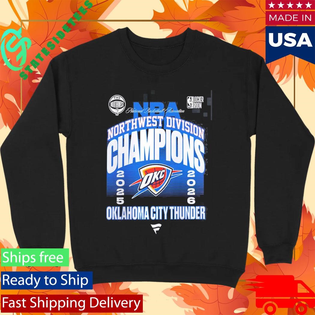 Oklahoma City Thunder 2026 NBA Northwest Division Champions Locker Room T-Shirt