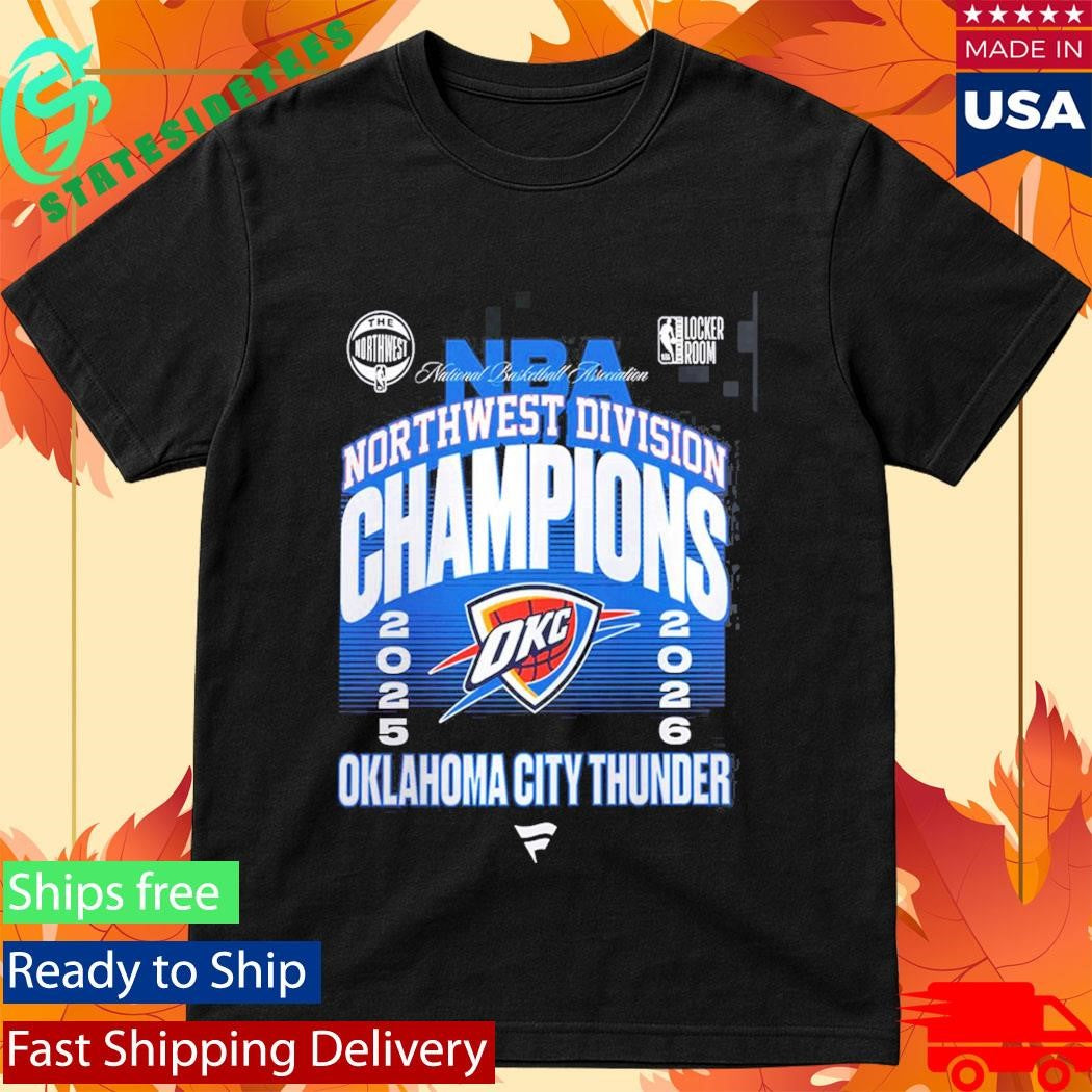 Oklahoma City Thunder 2026 NBA Northwest Division Champions Locker Room T-Shirt
