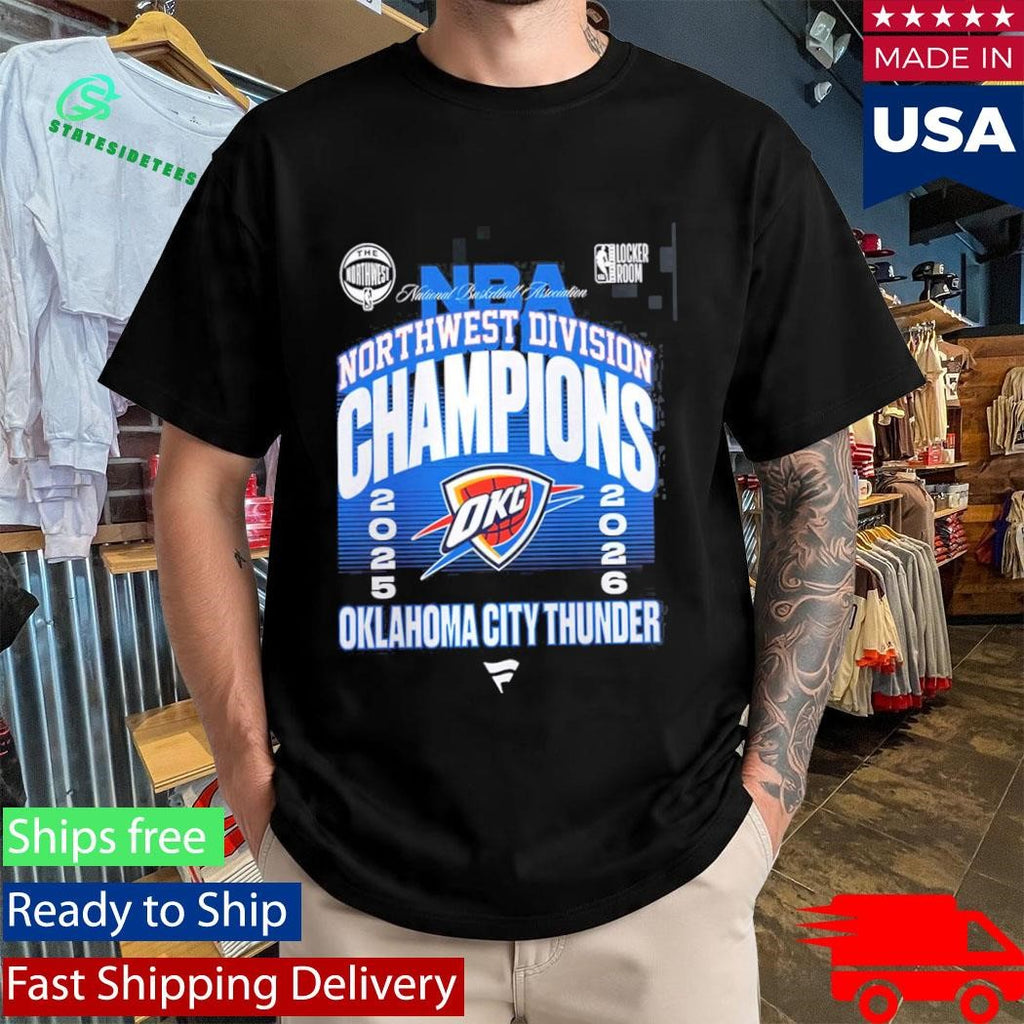 Oklahoma City Thunder 2026 NBA Northwest Division Champions Locker Room T-Shirt