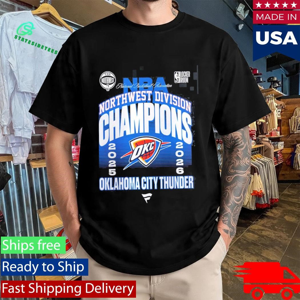 Oklahoma City Thunder 2026 NBA Northwest Division Champions Locker Room T-Shirt