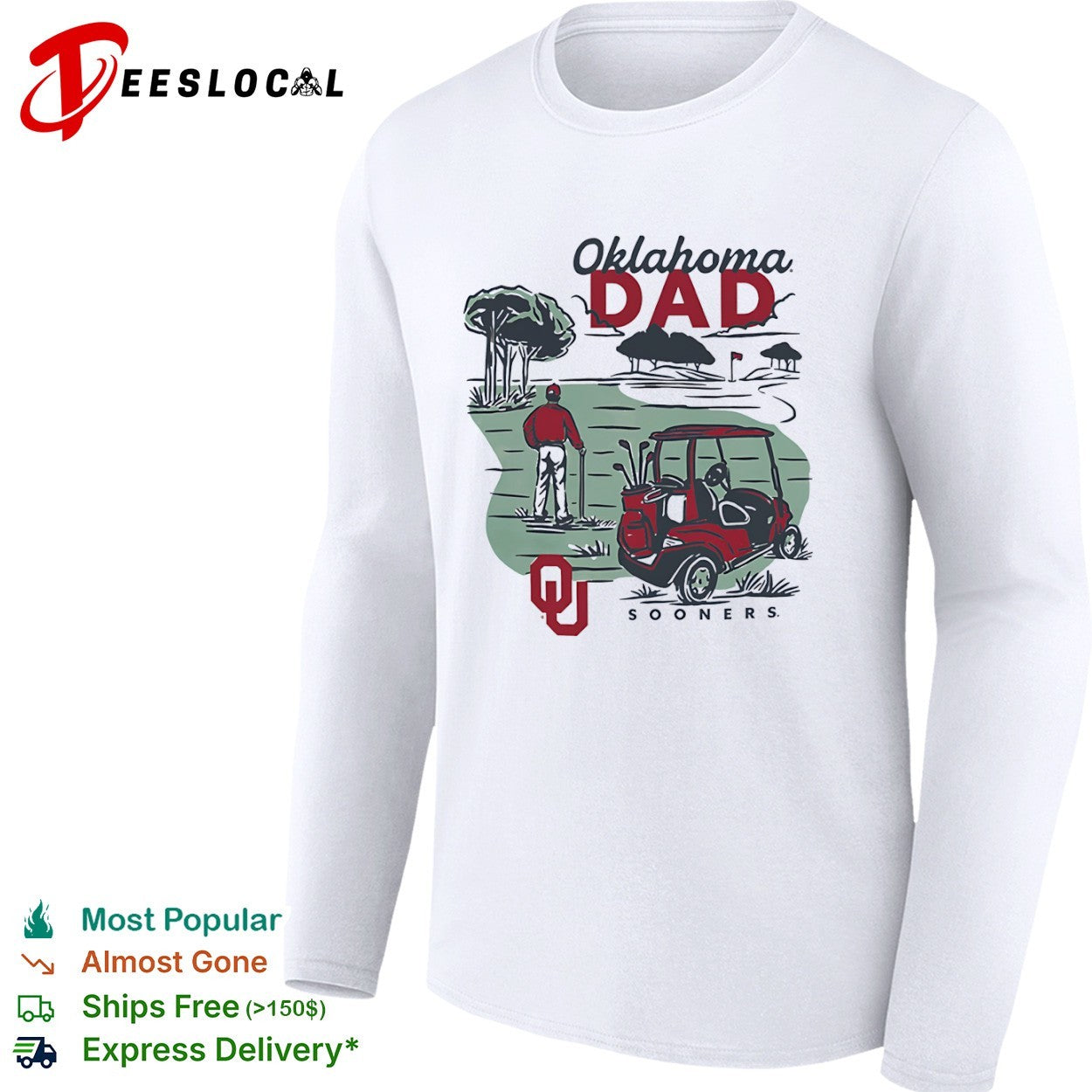 Oklahoma Dad Sooners OU Golf shirt