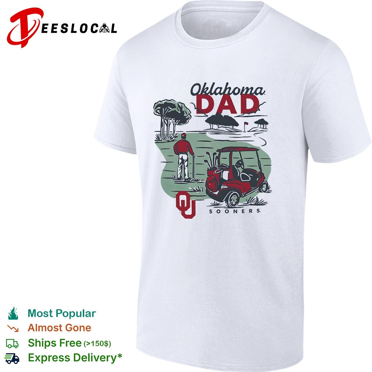 Oklahoma Dad Sooners OU Golf shirt