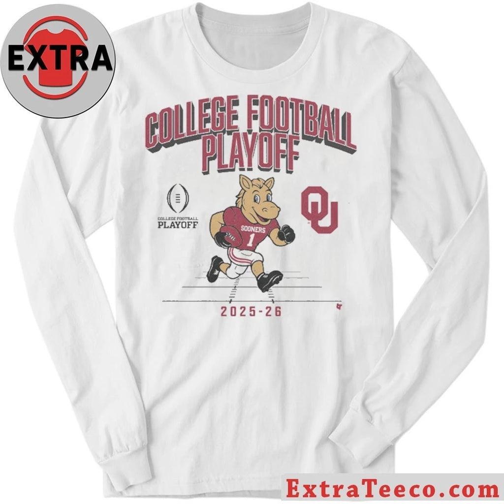 Oklahoma Football 2025 CFP Mascot Shirt Celebrating the Oklahoma Sooners’ qualification for the 2025-26 College Football Playoff (CFP) Tee