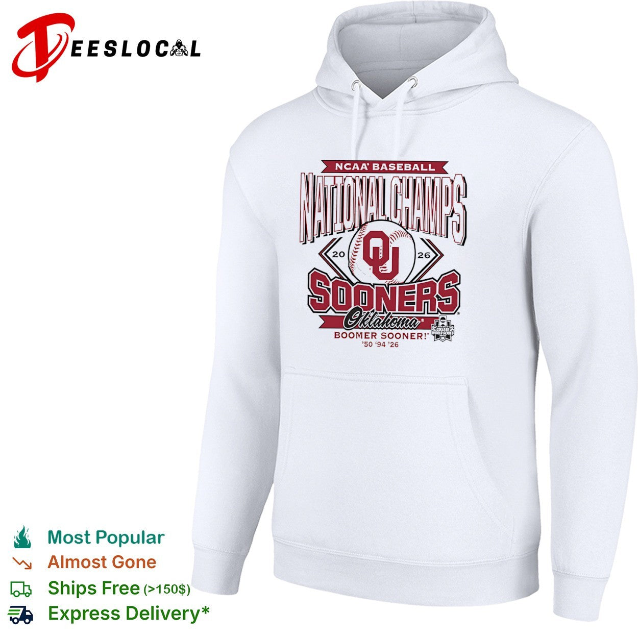 Oklahoma Sooners 2026 NCAA Baseball National Champs Boomer Sooner shirt