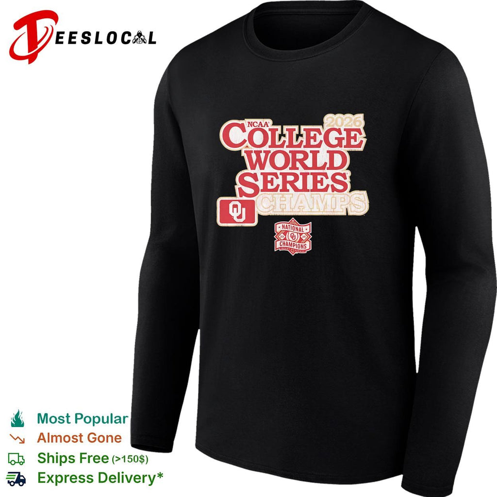 Oklahoma Sooners 2026 NCAA College World Series champs shirt